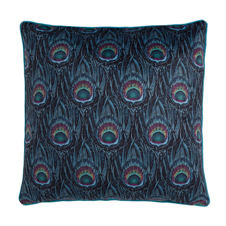Laurence Llewelyn-Bowen Dandy Peacock Teal 55cm x 55cm Cushion Cover - Teal - Dandy Peacock Cushion In Teal 55 X 55Cm 3