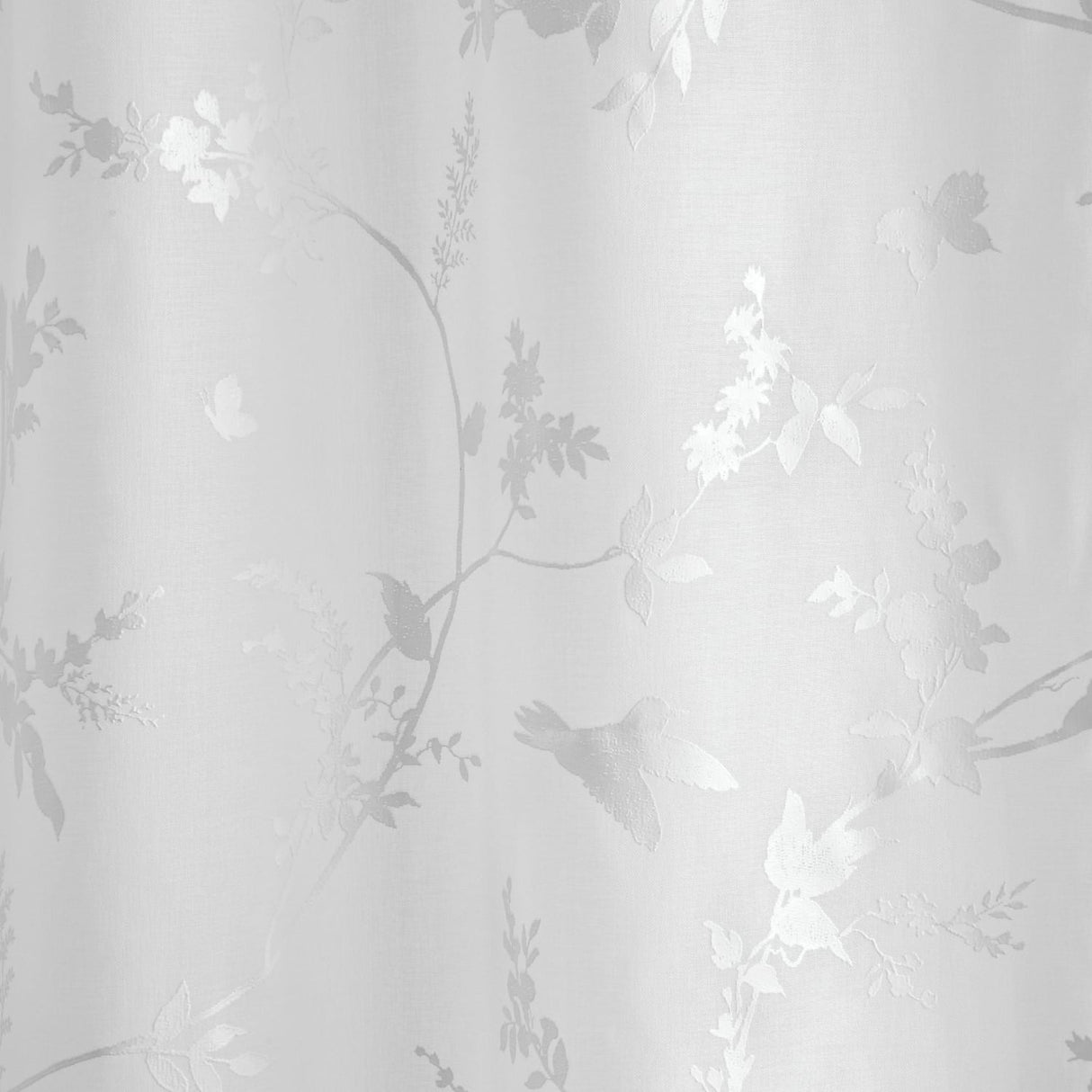Darnley Floral Voile Curtain Panel - Darnley Voile Panel In White 2