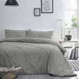 Dart Grey Geometric Duvet Cover Set - Grey