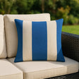 Deck Stripe Outdoor Cushion Cover / Filled Cushion 24" x 24" (60cm x 60cm) - White / Blue