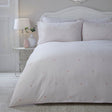 Decorative Heart Microfibre Duvet Cover Set - Blush
