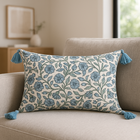 Delphine Cushion Cover / Filled Cushion - Delph Blue