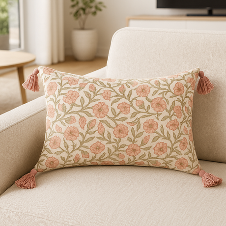 Delphine Cushion Cover / Filled Cushion - Coral