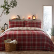 Derwent Check Natural 100% Cotton Flannelette Duvet Cover Set - Derwent Check Duvet Cover Set In Natural 4