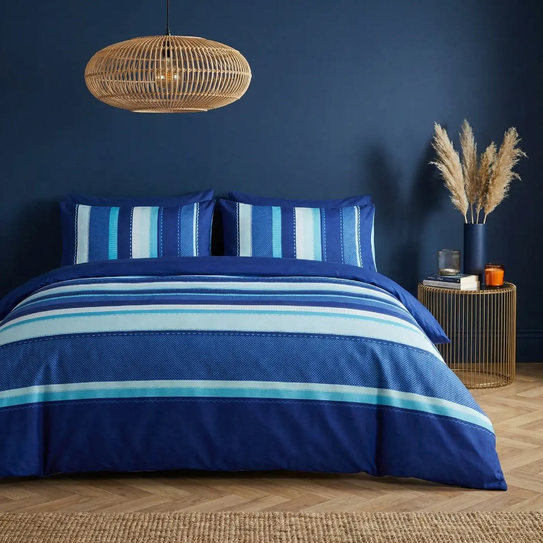 Detroit Blue Duvet Cover Bedding Set