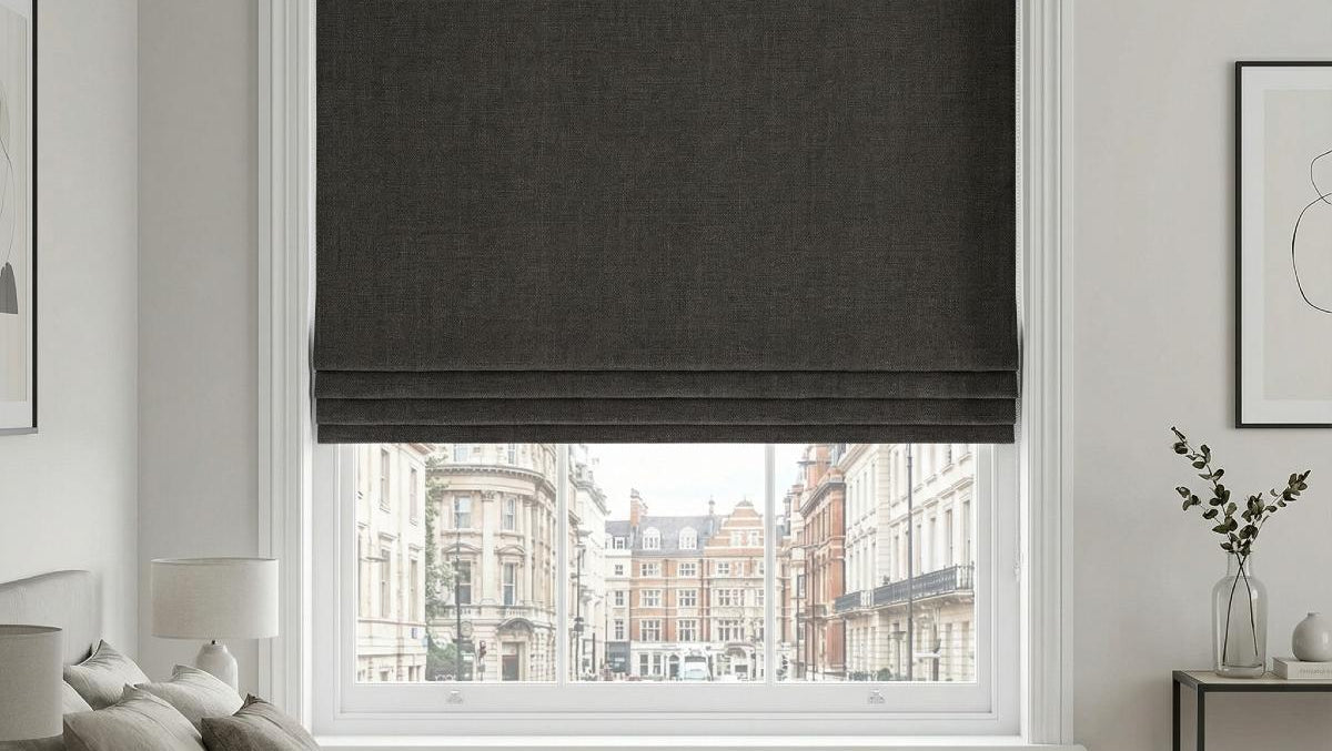 Devonshire Made to Measure Roman Blind Charcoal