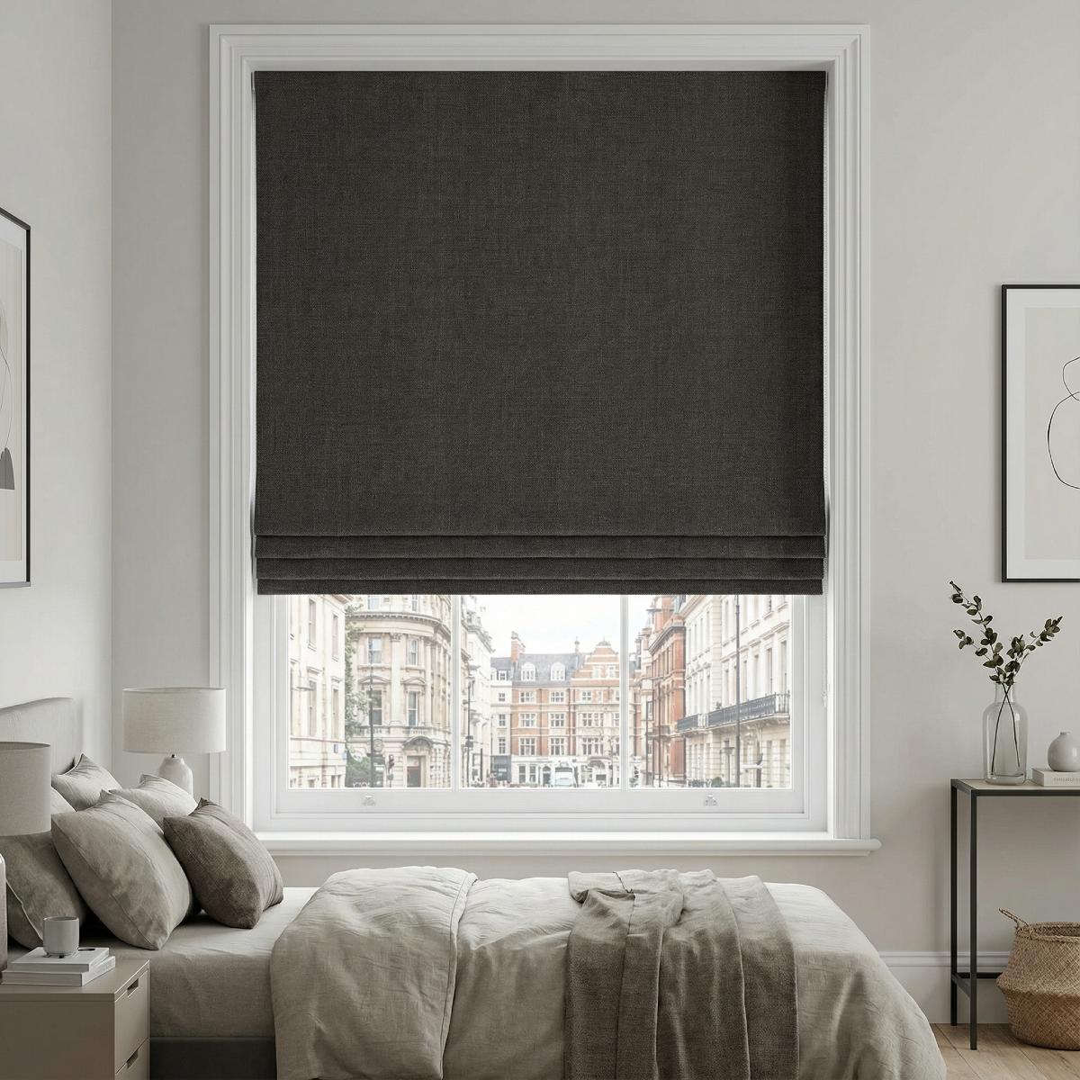 Devonshire Made to Measure Roman Blind Charcoal
