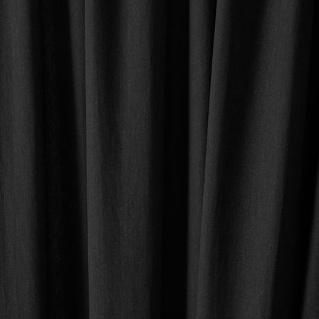 Dijon Blackout Thermal Pencil Pleat Curtains - Black Light Filtering Polycotton - Dijon Pencil Pleat Curtains In Black 4