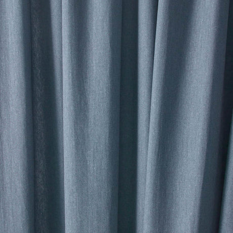 Dijon Blackout Thermal Pencil Pleat Curtains - Light Blue Light Filtering Polycotton - Dijon Pencil Pleat Curtains In Blue 4