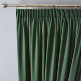 Dijon Blackout Thermal Pencil Pleat Curtains - Bottle Green Light Filtering Polycotton - Dijon Pencil Pleat Curtains In Bottle Green 2