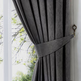Dijon Blackout Thermal Pencil Pleat Curtains - Charcoal Light Filtering Polycotton - Dijon Pencil Pleat Curtains In Charcoal 4