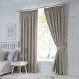 Dijon Blackout Thermal Pencil Pleat Curtains - Natural Light Filtering Polycotton