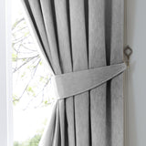 Dijon Blackout Thermal Pencil Pleat Curtains - Silver Light Filtering Polycotton - Dijon Pencil Pleat Curtains In Silver 3