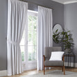 Dijon Blackout Thermal Pencil Pleat Curtains - White Light Filtering Polycotton