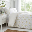 Ditsy Floral Yellow Seersucker Duvet Cover Set
