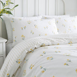 Ditsy Floral Yellow Seersucker Duvet Cover Set - Ditsy Floral Seersucker Duvet Cover Set In Yellow 2