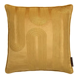 Laurence Llewelyn-Bowen Diva Ochre Geometric Embroidered Filled Cushion - Diva Embroidery Cushion In Ochre 43 X 43Cm 2