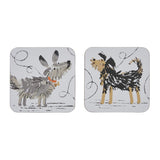 Ulster Weavers Dog Days Dog Print Coasters 4 Pack - Dog Days Coasters 4 Pack In Grey 3