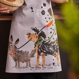 Ulster Weavers Dog Days Dog Print Cotton Apron - Dog Days Cotton Apron In Grey 2