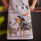 Ulster Weavers Dog Days Dog Print Cotton Apron - Dog Days Cotton Apron In Grey 3
