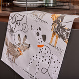 Ulster Weavers Dog Days Dog Print Tea Towel - Dog Days Cotton Tea Towel In Grey 3