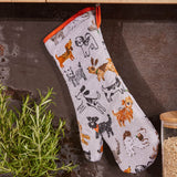 Ulster Weavers Dog Days Dog Print Gauntlet Oven Glove - Dog Days Gauntlet Oven Glove In Grey 3