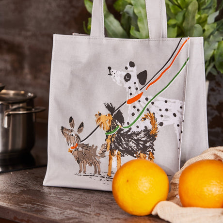 Ulster Weavers Dog Days Dog Print Small PVC Bag - Dog Days Pvc Bag Small In Grey 3