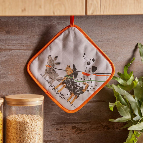 Ulster Weavers Dog Days Dog Print Pot Mat - Dog Days Pot Mat In Grey 2