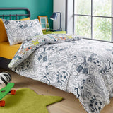 Doodle Zoom Multi Polycotton Duvet Cover Set - Doodle Zoom Duvet Cover Set In Multi 4