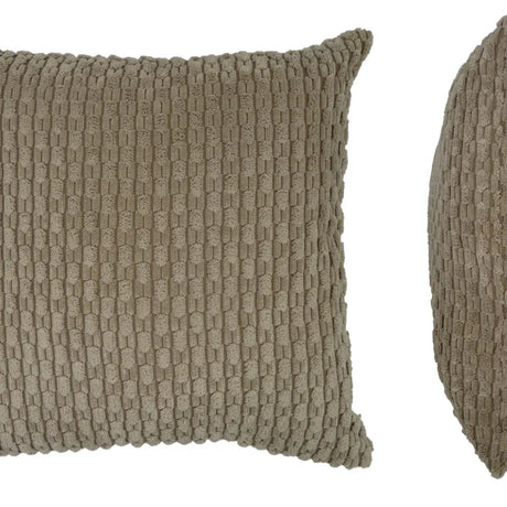 Dorset Textured Cushion Cover and Filled Cushion 18" x 18" (45cm x 45cm) by Sundour