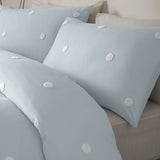 Dot Garden Cotton Duvet Cover Set - Duck Egg - Dot Garden Duvet Cover Set In Duck Egg With White Dots 3
