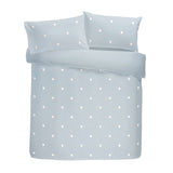 Dot Garden Cotton Duvet Cover Set - Duck Egg - Dot Garden Duvet Cover Set In Duck Egg With White Dots 4