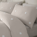 Dot Garden Cotton Duvet Cover Set - Linen