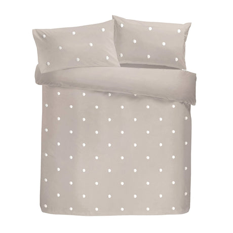 Dot Garden Cotton Duvet Cover Set - Linen - Dot Garden Duvet Cover Set In Linen With White Dots 4
