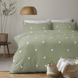 Dot Garden Cotton Duvet Cover Set - Sage