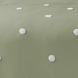 Dot Garden Cotton Duvet Cover Set - Sage - Dot Garden Duvet Cover Set In Sage 3