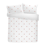 Dot Garden Cotton Duvet Cover Set - White + Pink - Dot Garden Duvet Cover Set In White With Pink Dots 4