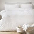 Dot Garden Cotton Duvet Cover Set - White