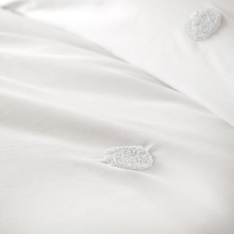Dot Garden Cotton Duvet Cover Set - White - Dot Garden Duvet Cover Set In White With White Dots 2