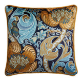 Laurence Llewelyn-Bowen Down the Dilly Blue Ochre Cushion Cover 43cm x 43cm - Ochre - Down The Dilly Cushion In Ochre Blue 43 X 43Cm 2
