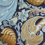 Laurence Llewelyn-Bowen Down the Dilly Blue Ochre Cushion Cover 43cm x 43cm - Ochre - Down The Dilly Cushion In Ochre Blue 43 X 43Cm 4