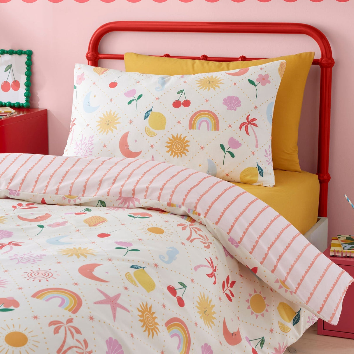 Dreamscape Kids Illustrated Motif Polycotton Duvet Cover Set - Dreamscape Duvet Cover Set In Multi 2