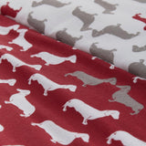 Dudley Love Brushed Cotton Flannelette Duvet Cover Set - Red - Dudley Love Duvet Cover Set In Red 2