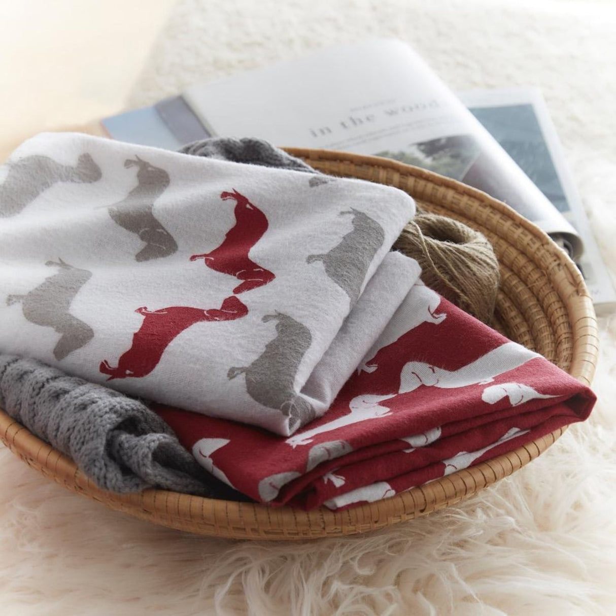 Dudley Love Brushed Cotton Flannelette Duvet Cover Set - Red - Dudley Love Duvet Cover Set In Red 3