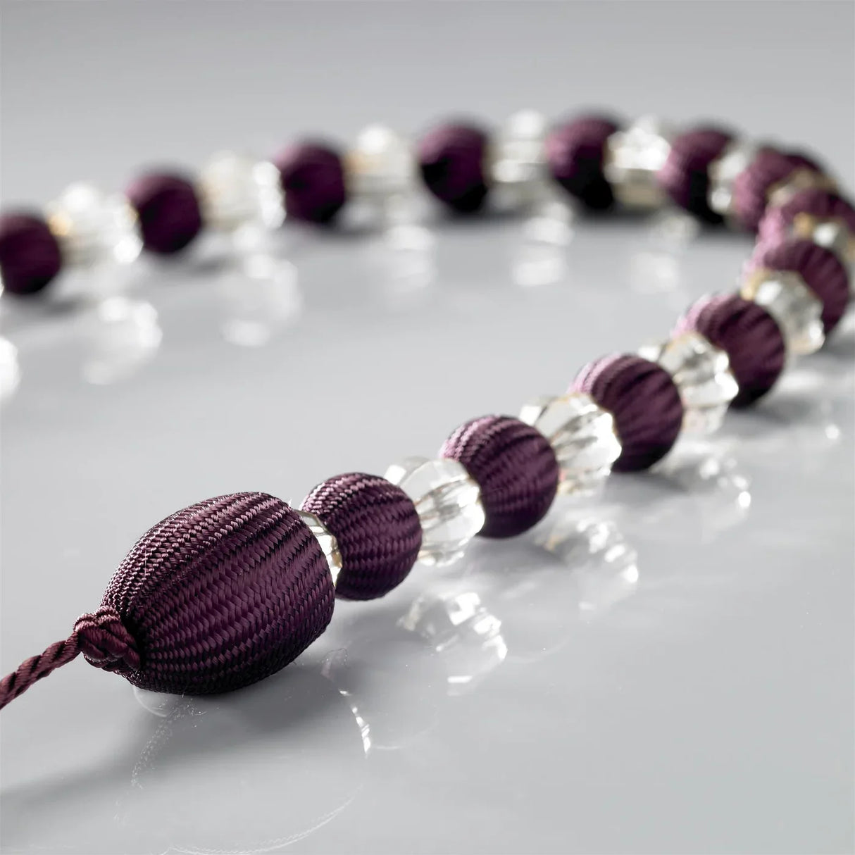 Earl Rope Curtain Tie Back - Single in Aubergine