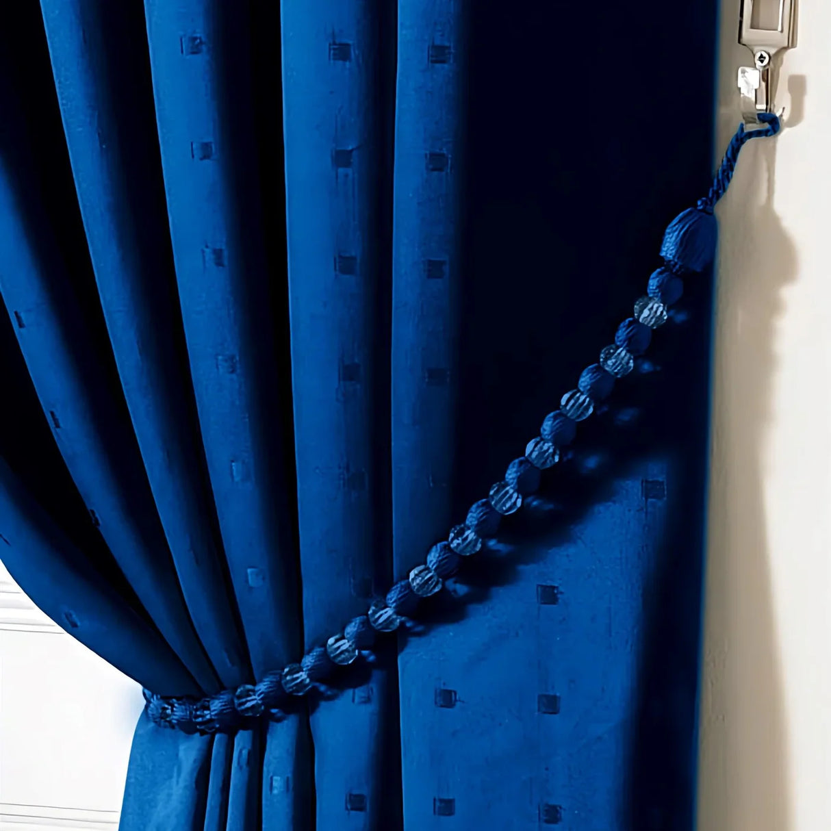 Earl Rope Curtain Tie Back - Single in Blue - Image 2
