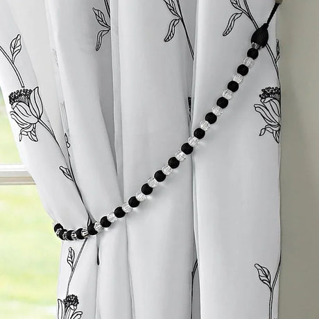 Earl Rope Curtain Tie Back - Single in Black - Image 4