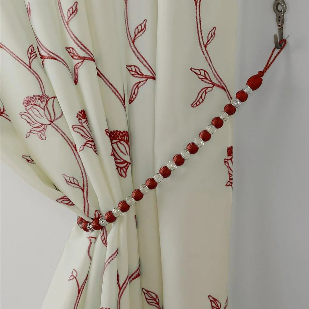 Earl Rope Curtain Tie Back - Single in Burgundy - Image 3