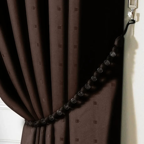 Earl Rope Curtain Tie Back - Single in Chocolate - Image 2