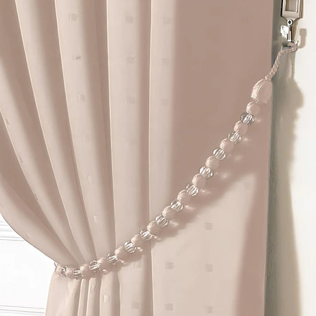 Earl Rope Curtain Tie Back - Single in Cream - Image 2
